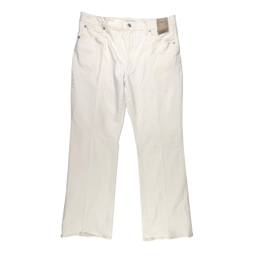 Madewell Relaxed Bootcut Jeans Womens 32 White New‎ Imperfect NS938 Cream Denim
